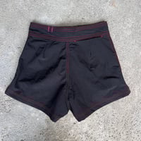 Image 2 of Wet - Womens 70's black trunk with red stitch