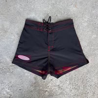 Image 1 of Wet - Womens 70's black trunk with red stitch