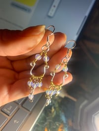 Opal chandelier earring