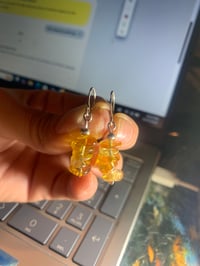 Image 1 of citrine gemstone stackable earrings