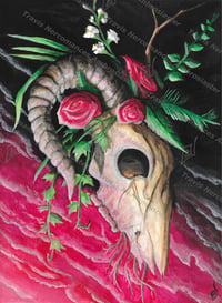 Image 2 of Floral Skull Print set
