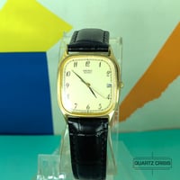 Image 3 of 1984 Seiko Quartz 'Tank' Art Deco Gold Dress Watch (6532-5130)