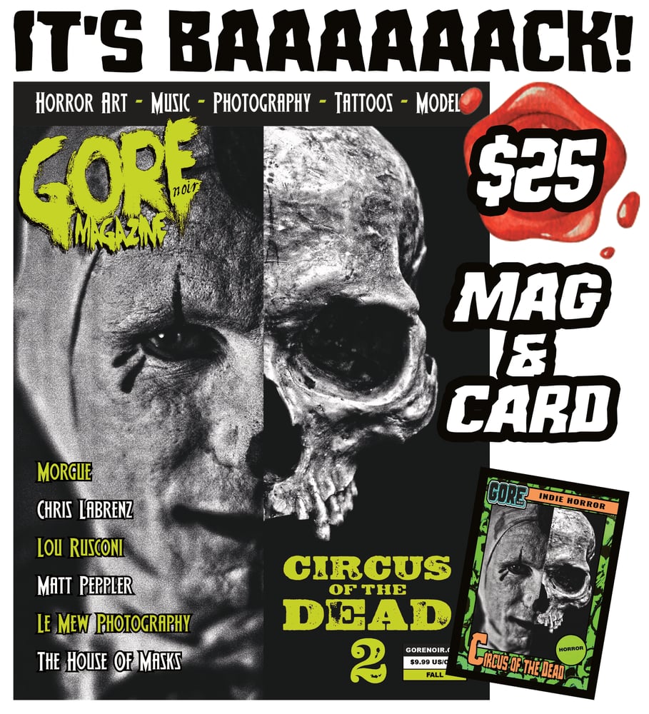 Image of Circus of the Dead Regular Size Magazine + Card