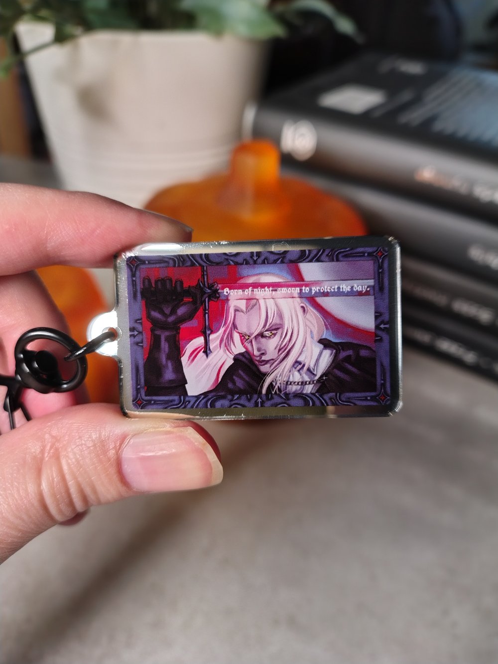 Image of alucard bloodmoon mirror acrylic charm