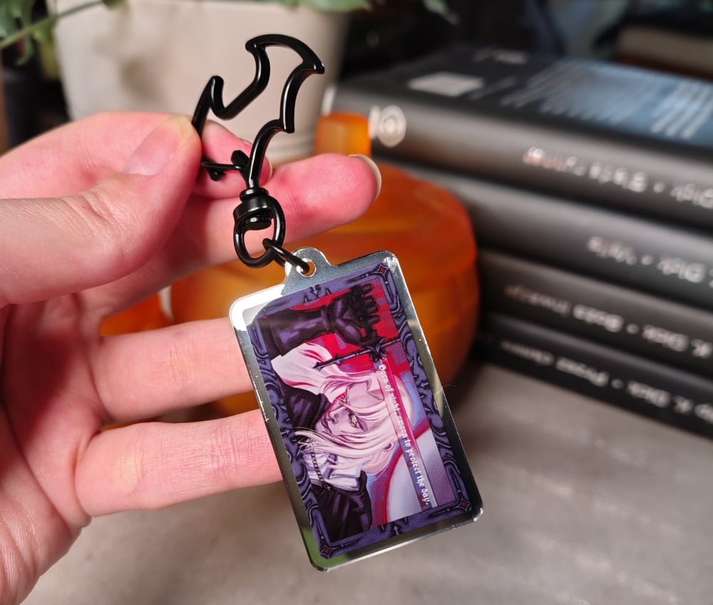 Image of alucard bloodmoon mirror acrylic charm