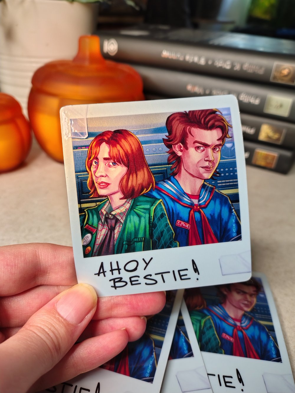 Image of Ahoy bestie polaroid stickers