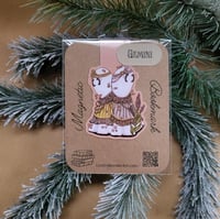 Image 1 of Magnetic Bookmark--Ms. Swoopy Ghost as Gemini Zodiac