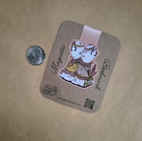 Image 3 of Magnetic Bookmark--Ms. Swoopy Ghost as Gemini Zodiac