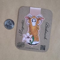Image 2 of Magnetic Bookmark--Swoopy Ghost as Aries Zodiac