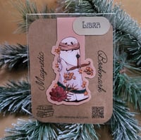Image 1 of Magnetic Bookmark--Ms. Swoopy as Libra Zodiac