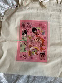 Image 13 of Alphabet, Tattoo and Iconic Figures Tote Bag 