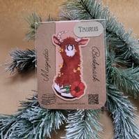 Image 1 of Magnetic Bookmark--Swoopy Ghost as Taurus Zodiac