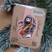 Image 1 of Magnetic Bookmark--Swoopy Ghost as Scorpio Zodiac