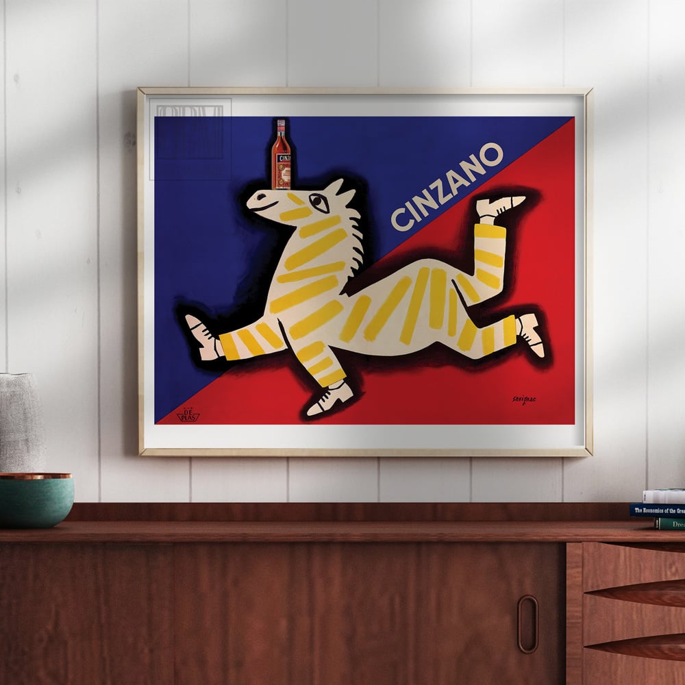 Raymond Savignac | Cinzano |1951 | VINTAGE ADS | WALL ART PRINT