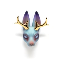 Image 2 of Chikkoi Warrior (teal/gold antlers)