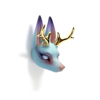 Image 3 of Chikkoi Warrior (teal/gold antlers)