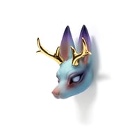 Image 1 of Chikkoi Warrior (teal/gold antlers)