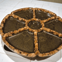 Image 1 of Handcrafted Resin & Artificial Stone Serving Tray - 30 cm | Oak Wood Chips Inside Product