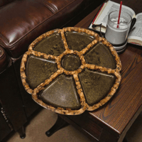 Image 3 of Handcrafted Resin & Artificial Stone Serving Tray - 30 cm | Oak Wood Chips Inside Product