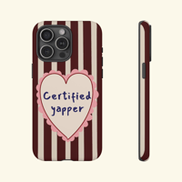 Image 1 of Certified Yapper Burgundy Phone Case