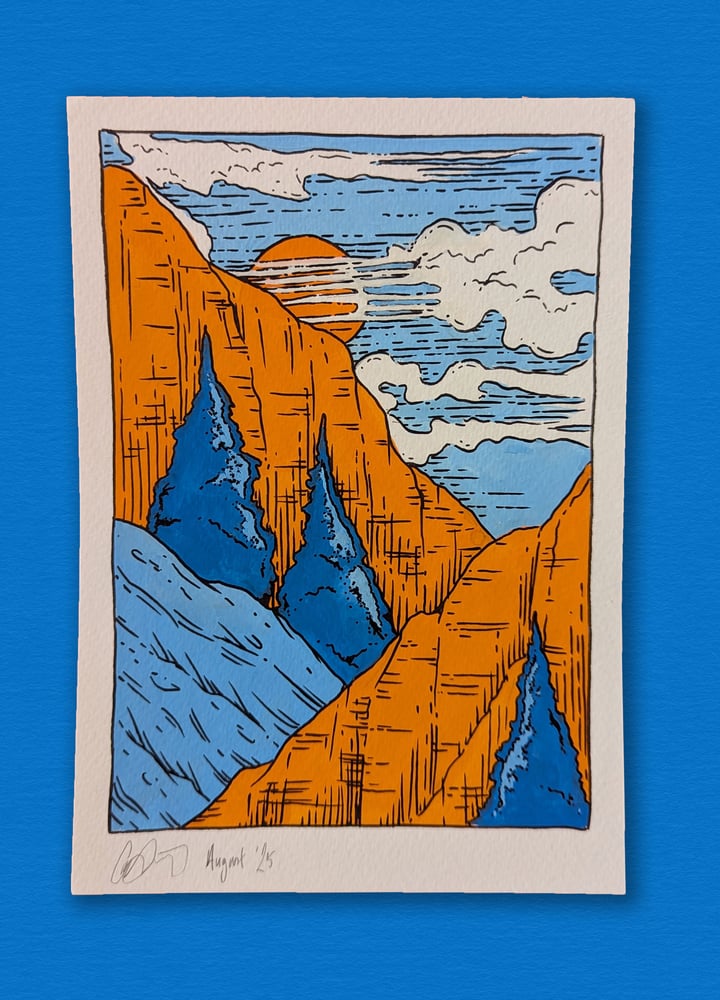 Image of Gouache Mountain Study II