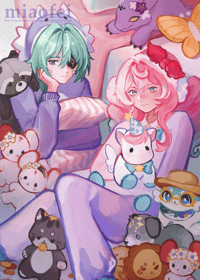 Hyacine & Anaxa Sleepover Print