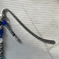 Image 5 of SKZ "KARMA" Inspired Bookmark | Blue Evil Eye, Whale Charm & Fish Bone Bookmark
