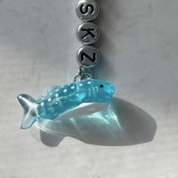 Image 3 of SKZ "KARMA" Inspired Bookmark | Blue Evil Eye, Whale Charm & Fish Bone Bookmark