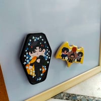 Image 3 of Robin Jason Coffin Embossed Wooden Magnet