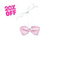 Image 1 of CANDY LIGHT PINK NECK TIE TOP