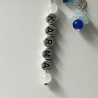 Image 3 of Stray Kids "KARMA" Bookmark | Sky Blue Heart & Star Bookmark