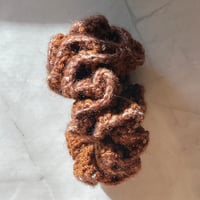 Image 4 of Chocolate Swirl Crochet Scrunchie | Bookish Comfort Accessory