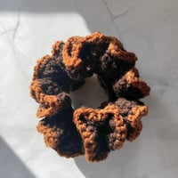 Image 1 of Fudge Toffee Crochet Scrunchie | Bookish Comfort Hair Accessory