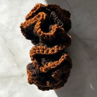 Image 4 of Fudge Toffee Crochet Scrunchie | Bookish Comfort Hair Accessory