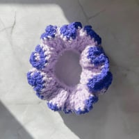 Image 1 of Lavender Lemonade Crochet Scrunchie | Cozy Reading Hair Tie