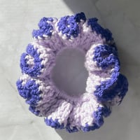 Image 2 of Lavender Lemonade Crochet Scrunchie | Cozy Reading Hair Tie