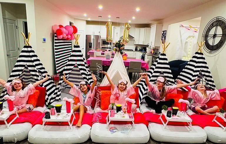 Spa Pamper Party/TeePee Sleepover Combo