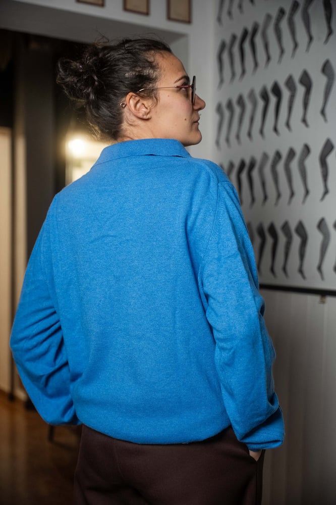 Image of Polo lana e cachemire cielo