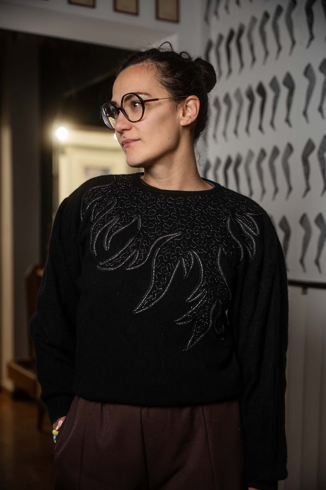 Image of Maglione nero lurex