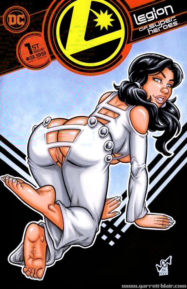 Extra naughty Phantom Girl booty sketch cover