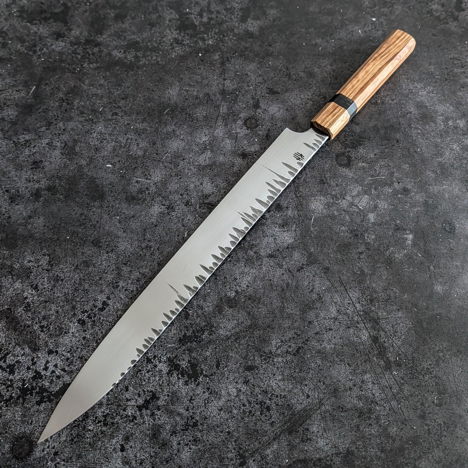 300mm carbon sujihiki with saya | Knot Handcrafted Knives