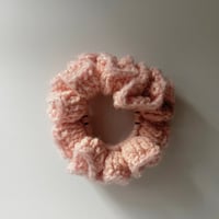 Image 2 of SKZ "Do It" Crochet Scrunchie | Soft Pink Double Scrunchie