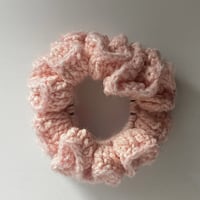 Image 3 of SKZ "Do It" Crochet Scrunchie | Soft Pink Double Scrunchie