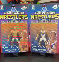 Image 1 of **IN STOCK** Set of 2 Jeff Jarrett Bone Crushing Wrestlers Series 2 Double J Figures