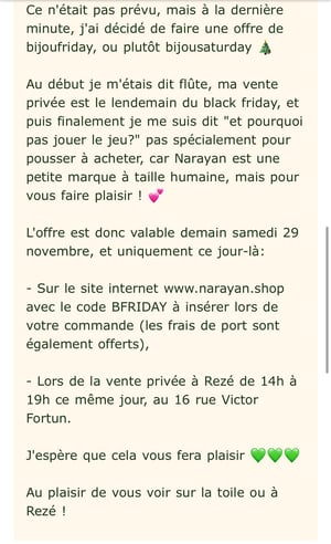 Image of 10% de remise samedi 29 novembre