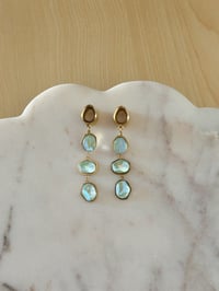 Image 2 of Mint Green Northern Lights Dangles (Gold)
