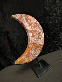 Image 4 of Blood Moon - rough Red Japser Crescent Moon
