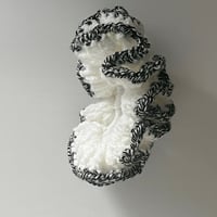 Image 2 of Divine MV Crochet Scrunchie | White & Tweed Hair Tie