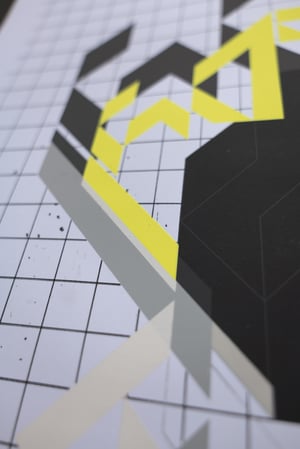 Image of Yellow Grid, Unique Print