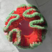 Image 1 of Strawberry Fields Crochet Scrunchie | Sweet & Spicy Hair Tie